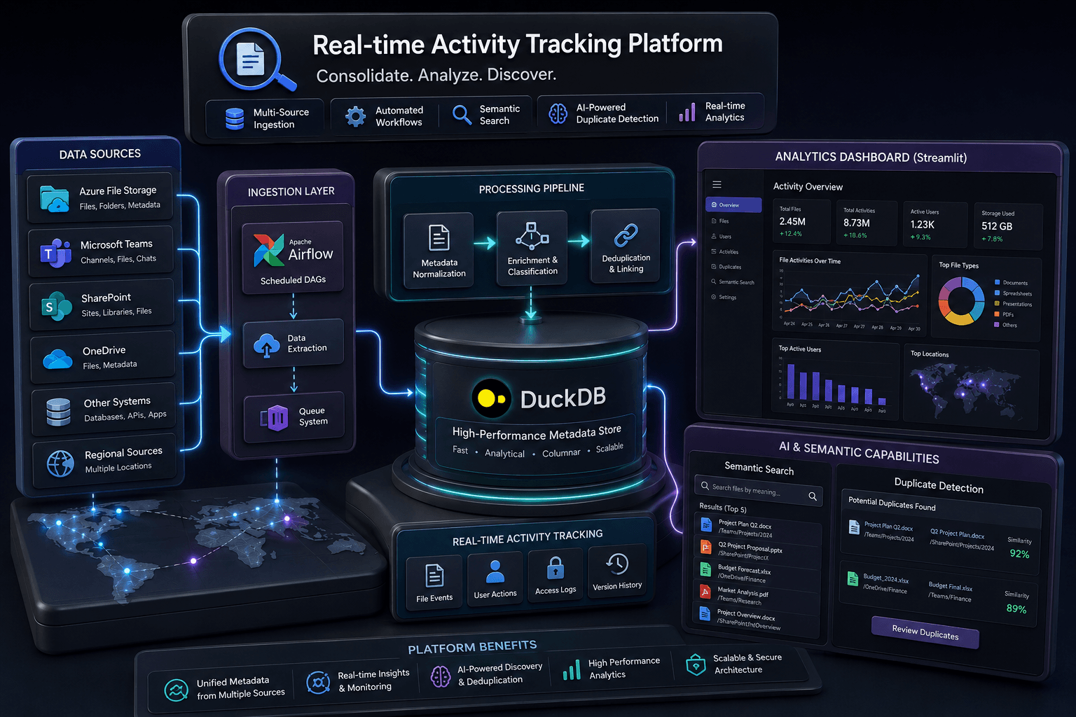 Data Analytics & Activity Tracking System screenshot